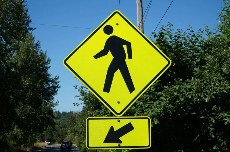 Pedestrian Crosswalk Sign